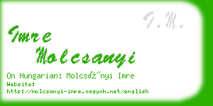 imre molcsanyi business card